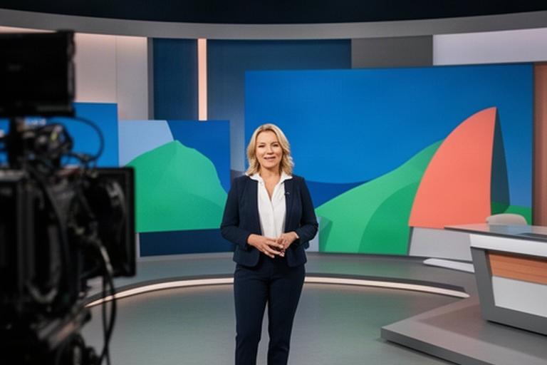 Presentador de Cádiz al Día en un plató de televisión regional
